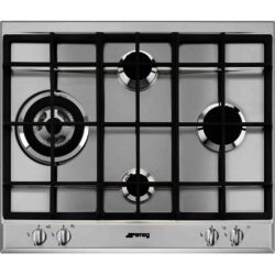 Smeg P261XGH 60cm 4 Burner Gas Hob with Ultra Rapid Burner in Stainless Steel